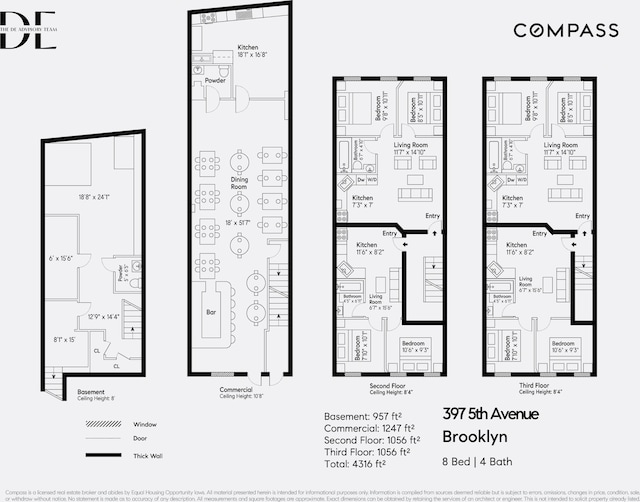 397 5th Ave, New York City, NY 11215 - floor plan / room layout