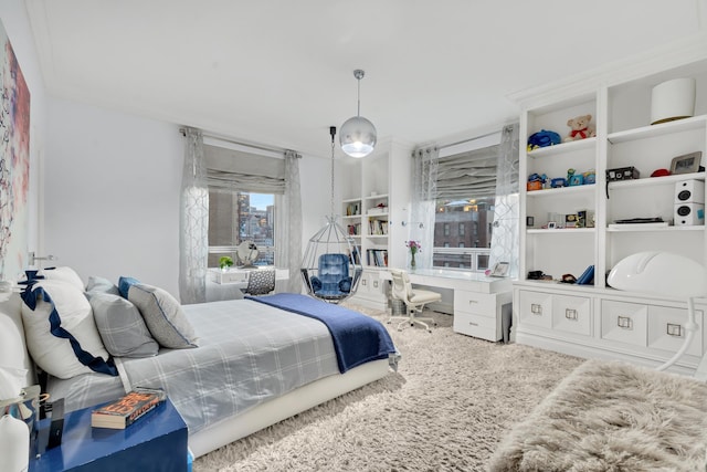 bedroom with carpet floors