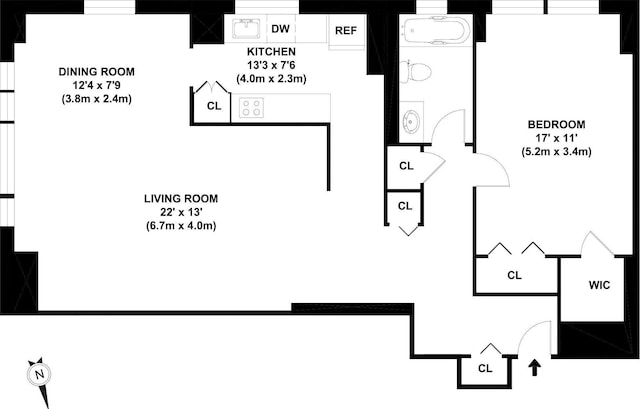 60 E 8th St Unit 27-N, New York City, NY 10003 - view of room layout