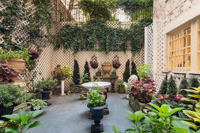 view of patio with fence