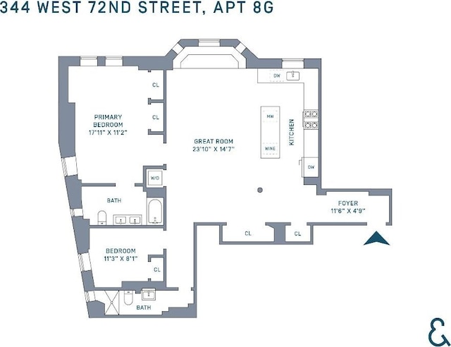 344 W 72nd St Unit 8-C, New York City NY, 10024, 2 bedrooms, 2 baths condo for sale