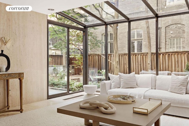 sunroom featuring plenty of natural light