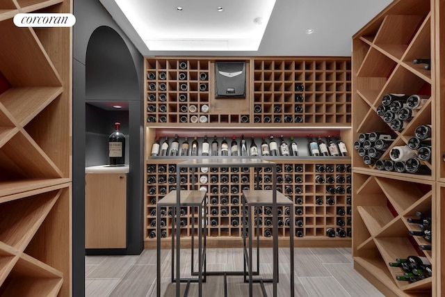 view of wine room