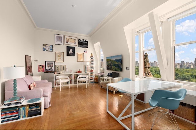 1 W 72nd St Unit 84, New York City, NY 10023 - home office with crown molding and plenty of natural light