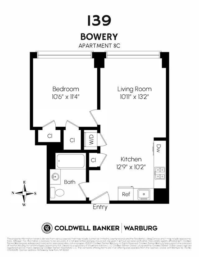 139 Bowery Unit 8C, New York City, NY 10002 - view of layout