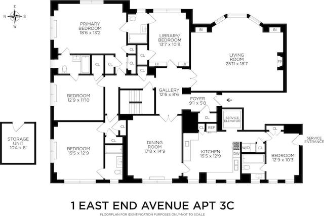 1 E End Ave Unit 3C, New York City, NY 10075 - floor plan / room layout