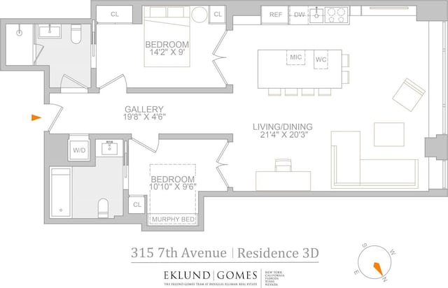 315 7th Ave Unit 3D, New York City, NY 10001 - property floor plan