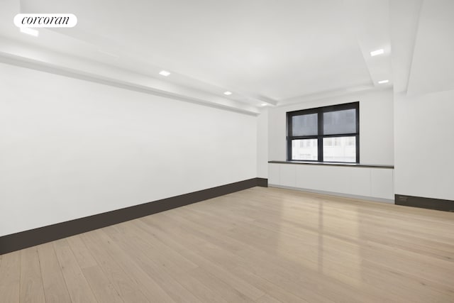 empty room featuring light wood-type flooring