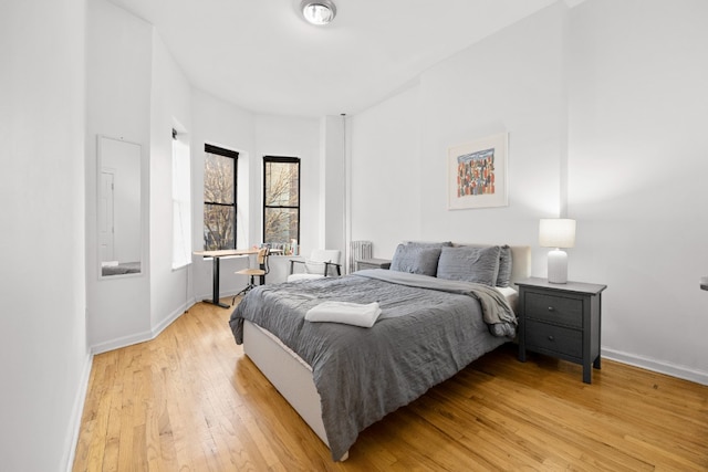 bedroom featuring light hardwood / wood-style floors