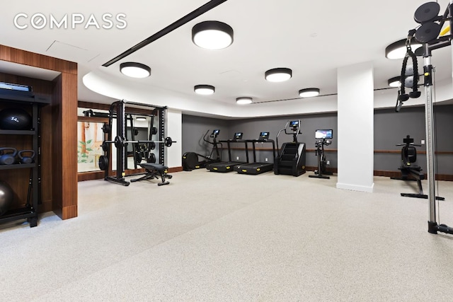 view of exercise room