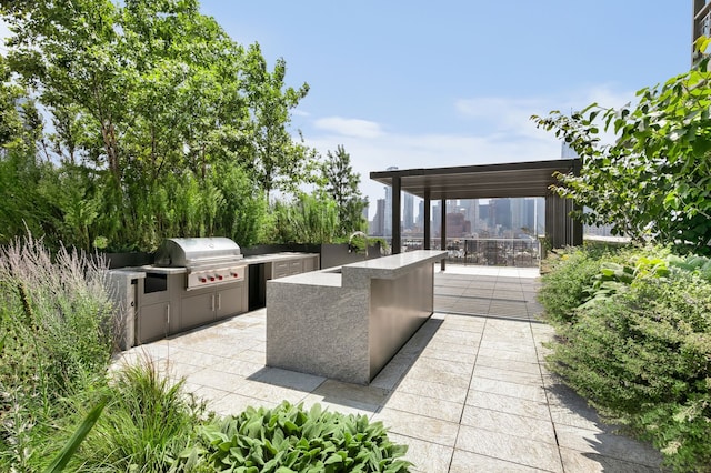 100 Vandam St Unit 20-A, New York City, NY 10013 - view of patio featuring area for grilling, grilling area, and outdoor dining space