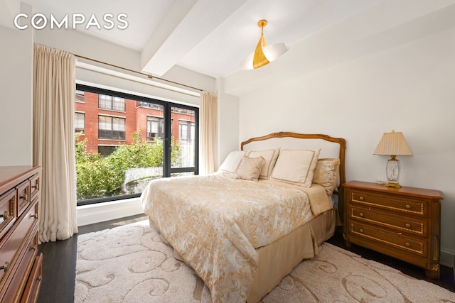 150 W 12th St Unit 3West, New York City, NY 10011 - bedroom with beam ceiling and wood finished floors