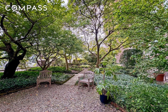 view of community featuring a patio area