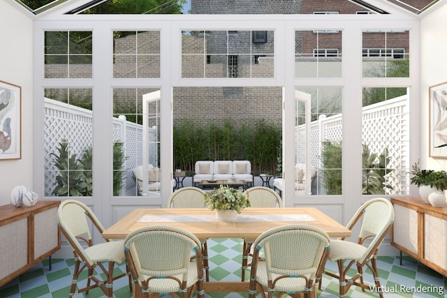 view of sunroom / solarium