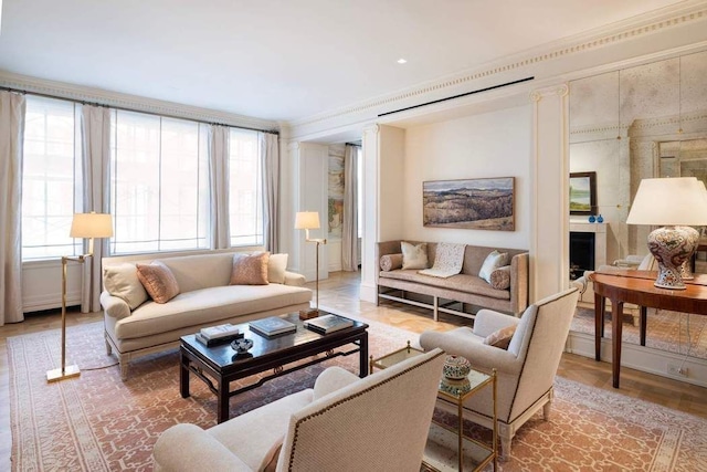 living area featuring wood finished floors