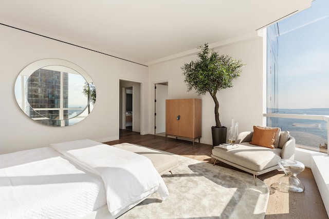 bedroom featuring wood finished floors