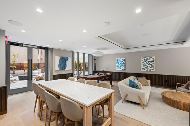540 6th Ave Unit 11A, New York City, NY 10011 - dining area featuring french doors and recessed lighting