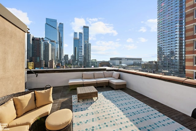 balcony featuring outdoor lounge area