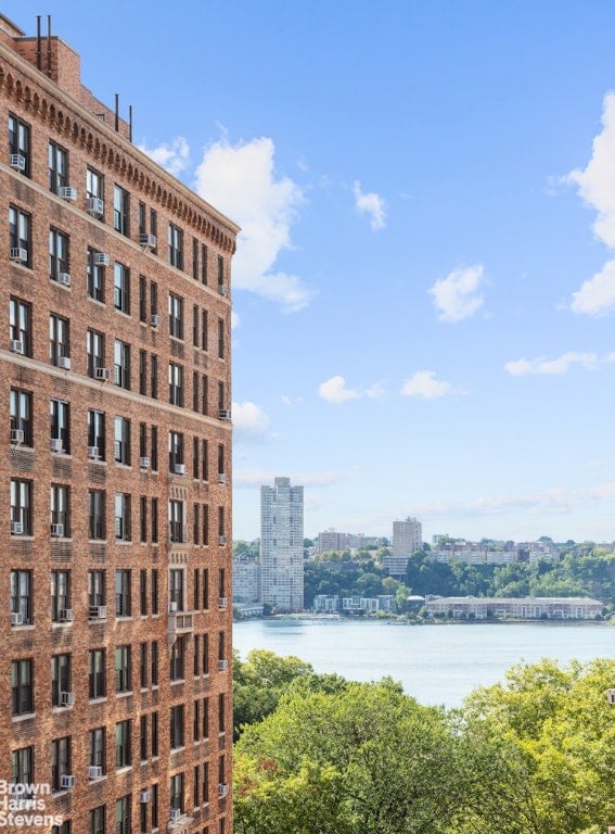 property view of water featuring a city view