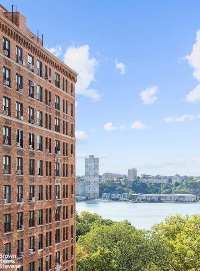 property view of water featuring a city view