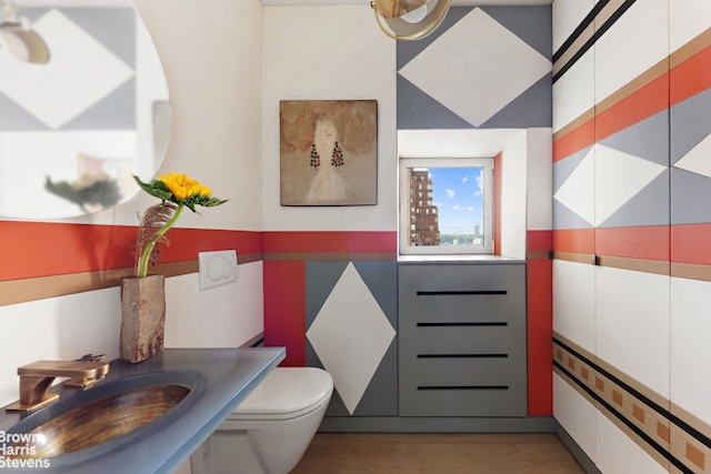 465 W End Ave Unit 9/10C, New York City, NY 10024 - bathroom featuring vanity and wood finished floors