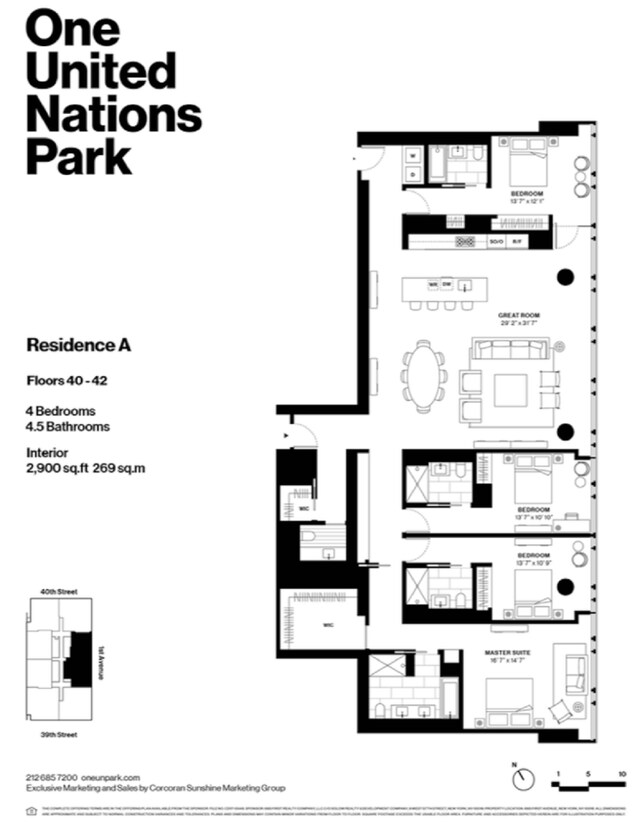 695 1st Ave Unit 40A, New York City, NY 10016 - plan