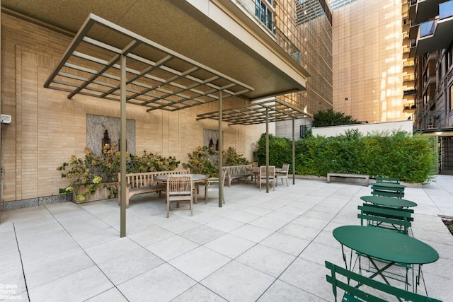 view of patio / terrace with a pergola