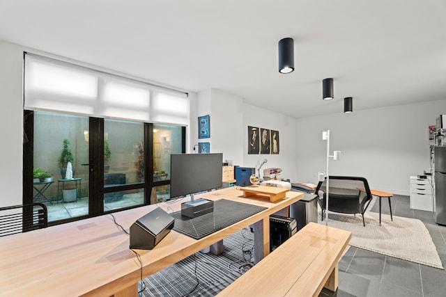 view of home office