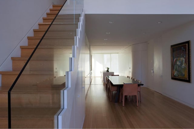 interior space with wood-type flooring