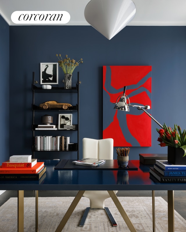 35 Hudson Yards Unit 7302, New York City, NY 10001 - dining room with ornamental molding