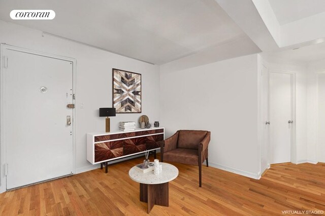 dining area with light wood-type flooring