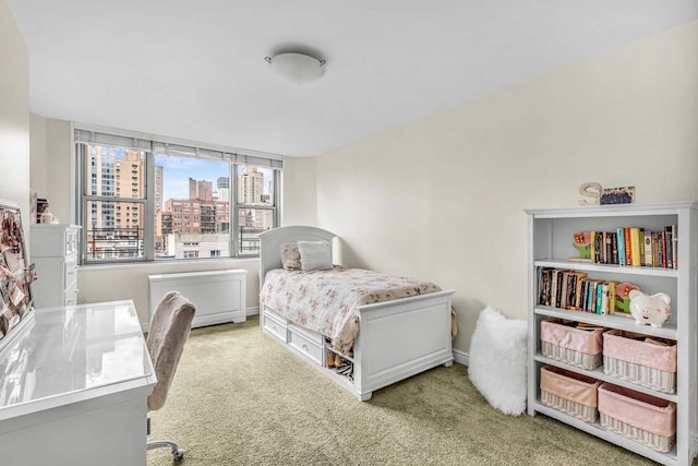 bedroom featuring carpet