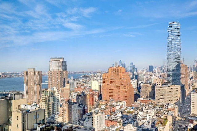 view of city featuring a water view