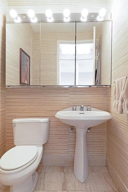 bathroom with sink and toilet