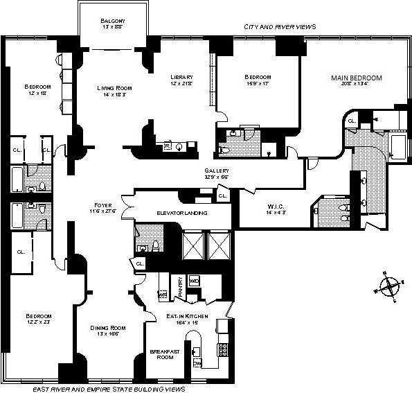 425 E 58th St Unit 36Ab, New York City, NY 10022 - view of layout