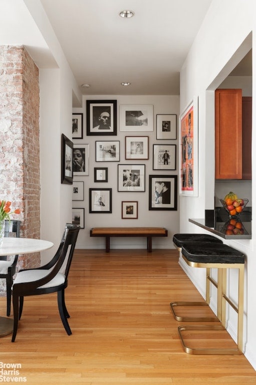 dining room featuring light wood-type flooring