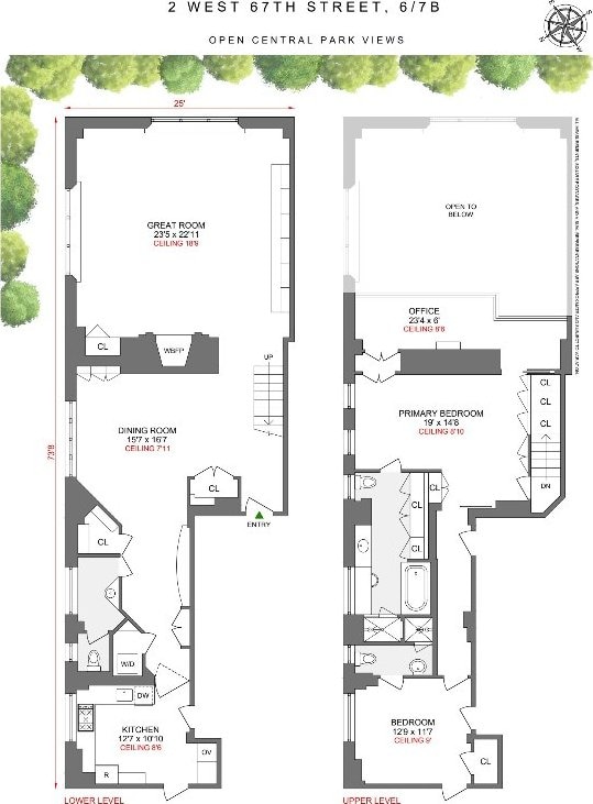 2 W 67th St Unit 6/7B, New York City NY, 10023, 2 bedrooms, 2.5 baths multi for sale