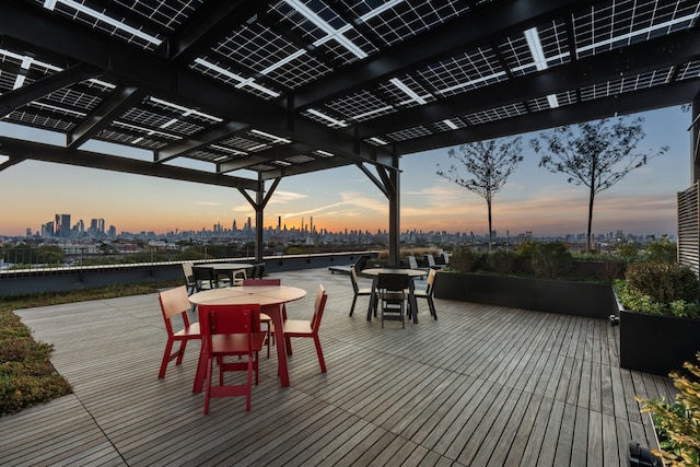 view of deck at dusk