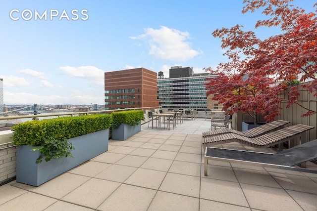 view of patio with outdoor dining space