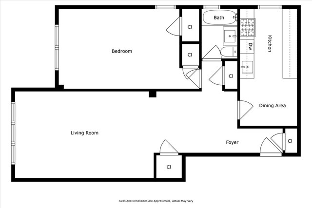 living area featuring wood finished floors and baseboards