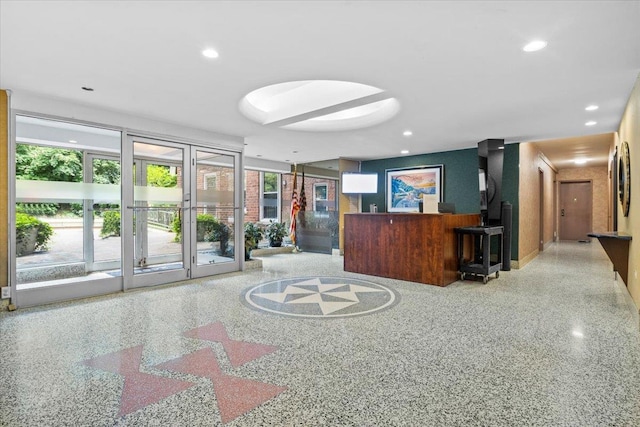 reception with recessed lighting