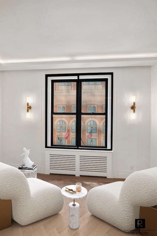 171 W 57th St Unit 6-B, New York City, NY 10019 - sitting room featuring radiator