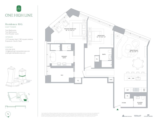 500 W 18th St Unit East16G, New York City, NY 10011 - view of home floor plan