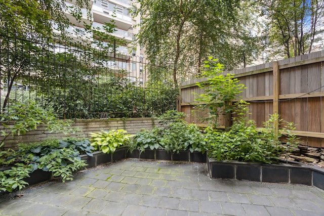 view of patio with fence