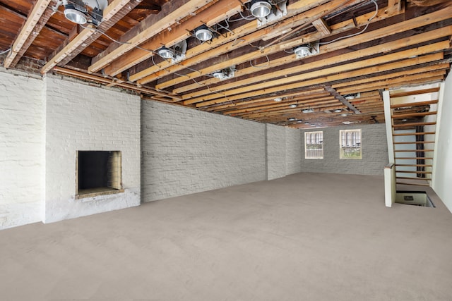 view of basement
