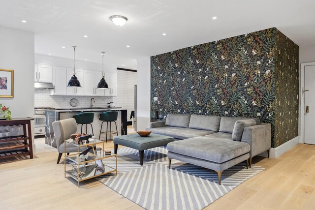 bedroom featuring light wood-type flooring