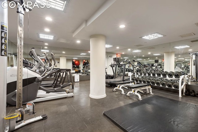 view of exercise room