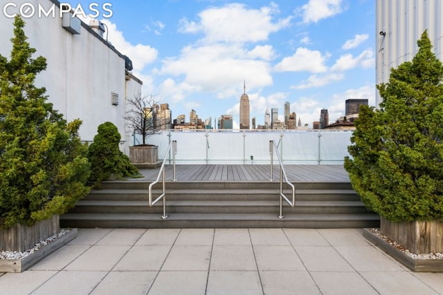 view of patio / terrace with a wooden deck