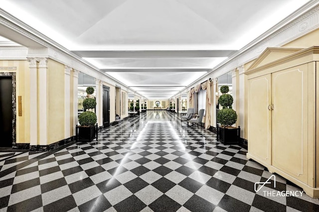 community lobby with a sunroom