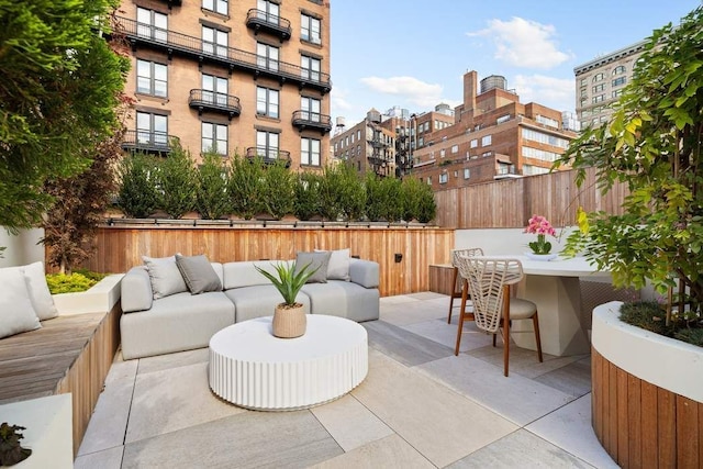 view of patio / terrace featuring outdoor lounge area